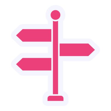 İşaret levhası Web simgesi basit illüstrasyon