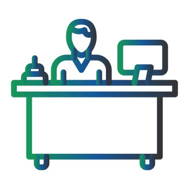 Resepsiyon. Web simgesi basit tasarım