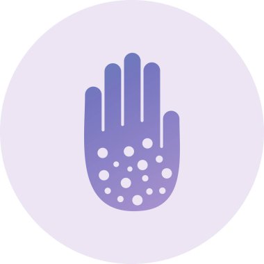 Alerji Vektörü Kabartma Simgesi Tasarımı