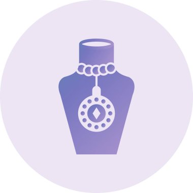 Kolye Vektör Kabartma Simgesi Tasarımı 