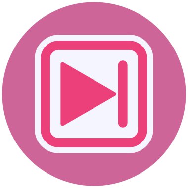 Oynayın. Web simgesi basit illüstrasyon