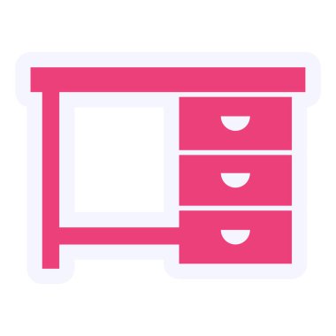 Desk cabinet. web icon simple illustration