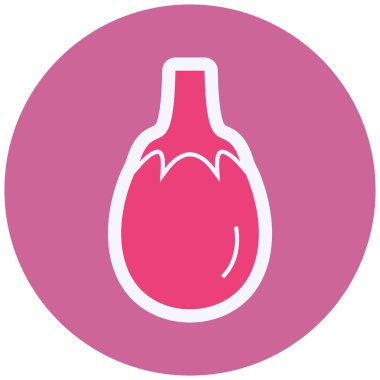 Patlıcan. Web simgesi basit illüstrasyon