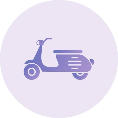 Scooter icon, simple web illustration 