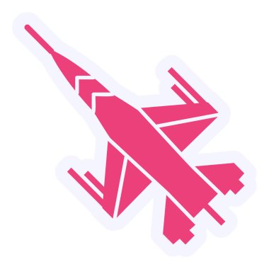 Fighter Jet web icon vector illustration