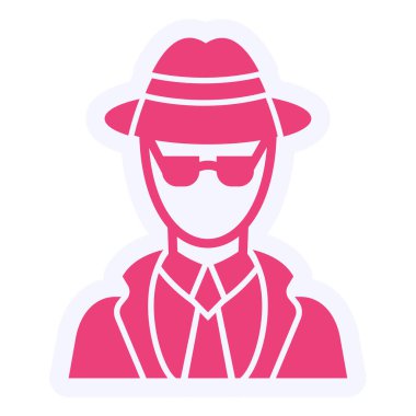 spy man, web icon simple illustration