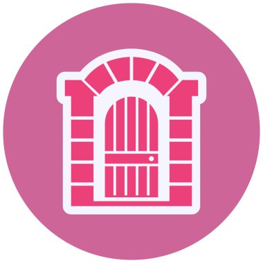 Kapı. Web simgesi basit illüstrasyon