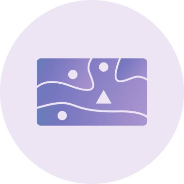 Oyun Haritası Vektör Kabartma Simgesi Tasarımı 