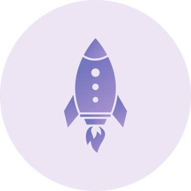 Spaceship Vector Glyph Icon Design