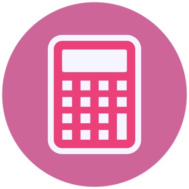 hesap makinesi web simgesi, basit vektör illüstrasyonu