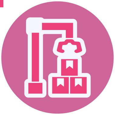 Üretim Vektörü Kabartma Simgesi Tasarımı