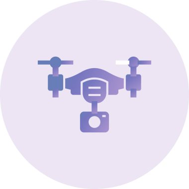 Drone Vektör Kabartma Simgesi Tasarımı