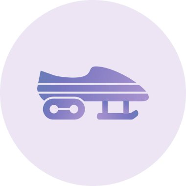 vector illustration of Snow Mobile