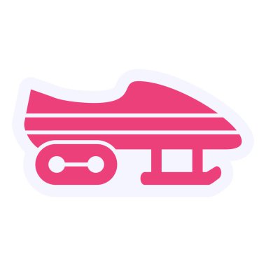 vector illustration of Snow Mobile