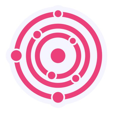 vector illustration of Solar System modern icon