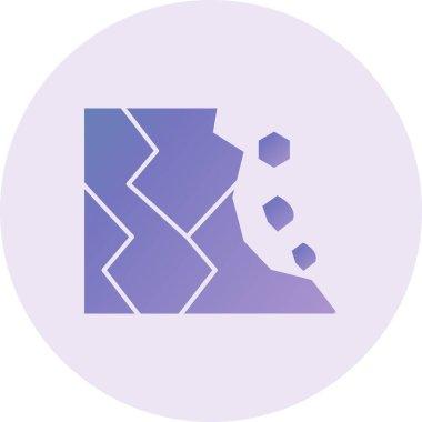 Cliff rocks web icon simple illustration