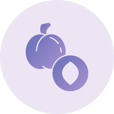 apricot icon, simple illustration. flat design style