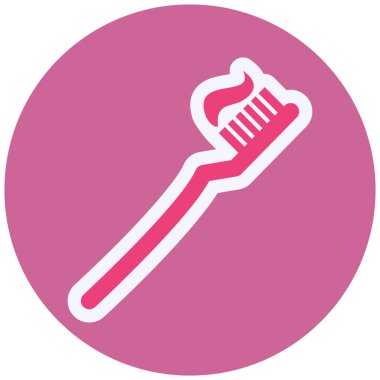 Diş fırçası. Web simgesi basit tasarım