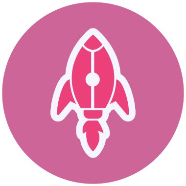 Roket. Web simgesi basit tasarım