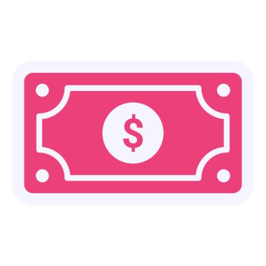 money banknote flat illustration icon