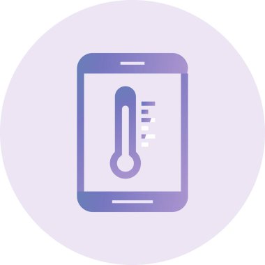 Termometre Uygulama Vektörü Sembol Tasarımı