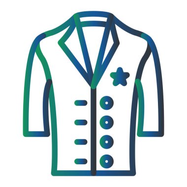 Polis üniforması simgesi, vektör illüstrasyonu