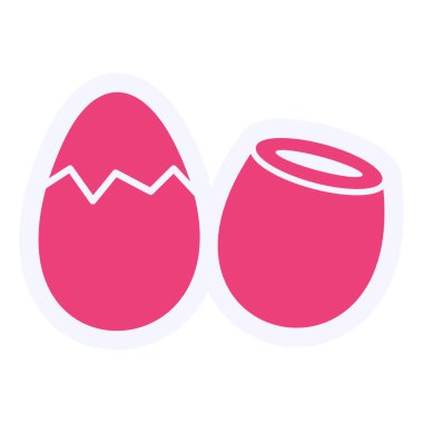 Yumurta. Web simgesi basit illüstrasyon