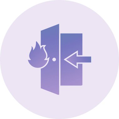 Çıkış Vektörü Kabartma Simgesini Ateşle Tasarımı 