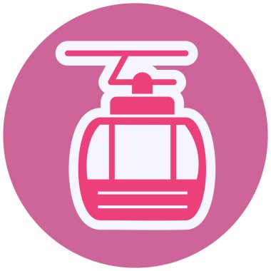 Kablo Otomobil Vektörü Glyph Simge Tasarımı 