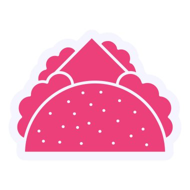 Taco Vektör Şekil Simgesi Tasarımı
