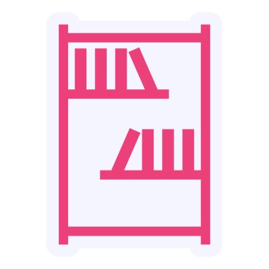 Bir yatak simgesinin vektör illüstrasyonu