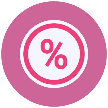 - Yüzde. Web simgesi basit illüstrasyon