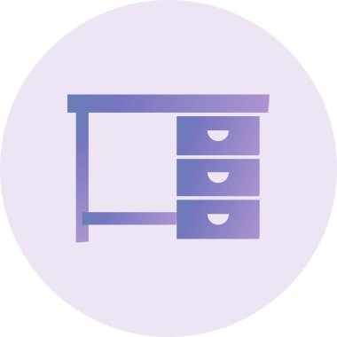 Desk cabinet. web icon simple illustration