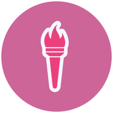 Meşale simgesinin vektör illüstrasyonu