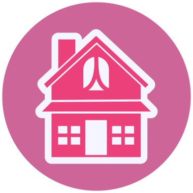 Ev. Web simgesi basit illüstrasyon