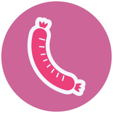 Sosis. Web simgesi basit illüstrasyon 