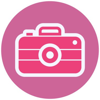 Kamera vektör glif simge tasarımı 