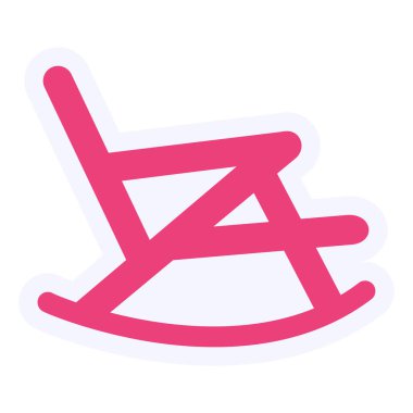 Rocking Chair web icon vector illustration
