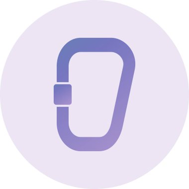 vector illustration of modern Carabiner icon
