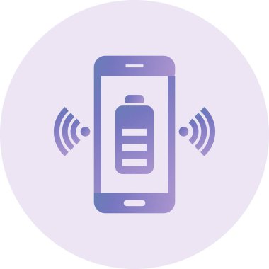 Kablosuz Yükleme Vektörü Kabartma Simgesi Tasarımı