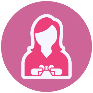 Oyuncu Kız Vektör Kabartma Simgesi Tasarımı 