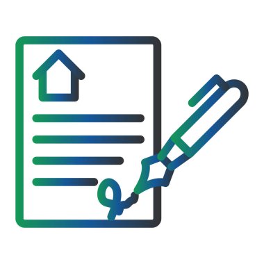vector illustration of a simple Contract  icon