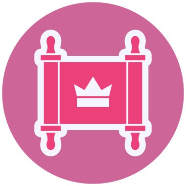 Papirüs. Web simgesi basit illüstrasyon