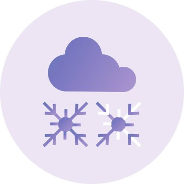 Kar yağışı. Web simgesi basit tasarım