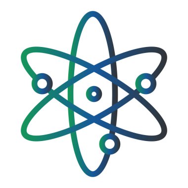 atom simgesi vektör illüstrasyonu 