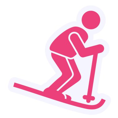 Kayak Vektörü Kabartma Simgesi Tasarımı