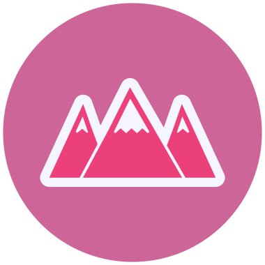 güzel dağlar manzara vektör simgesi