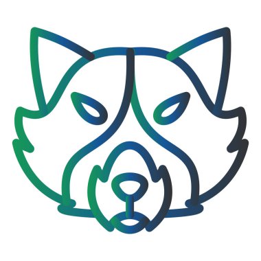 Raccoon web icon vector illustration