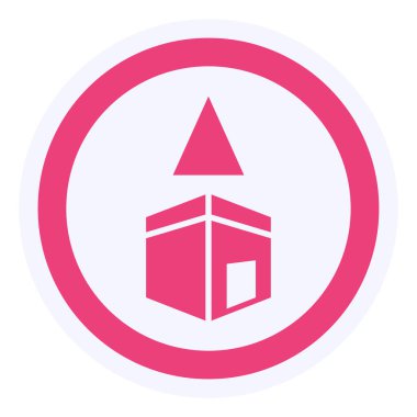 Qibla  web icon vector illustration