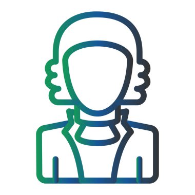 Judge male avatar icon. flat pictogram. vector illustration.